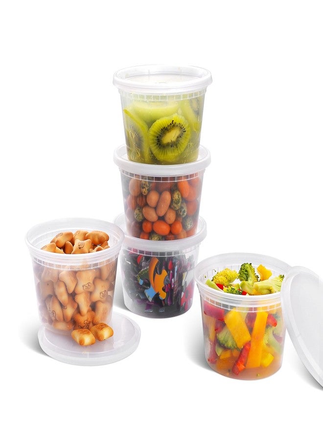 EDI Plastic Deli Food Storage Containers - 8 oz (20 sets), 16 oz (20 sets), 32 oz (10 sets) with Airtight Lids, Deli Containers Bundle - Image 5